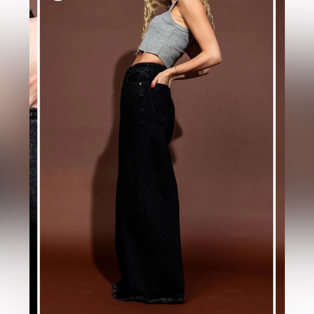Dressed in Lala wide leg jeans - M